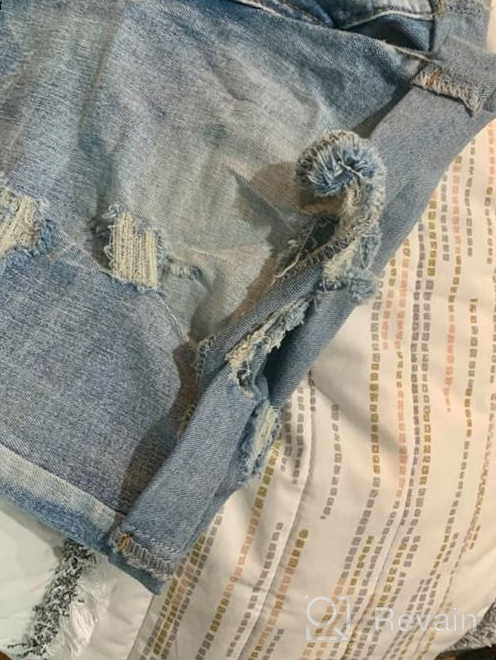 img 1 attached to Distressed Denim Shorts For Women: High Waisted, Ripped Hem, And Frayed Details By HAPCOPE review by Roberto Smith