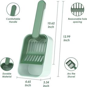 img 2 attached to 🐱 Meren Cat Litter Scooper: Convenient Holder, Deep Shovel, Large Capacity, and Cute Design