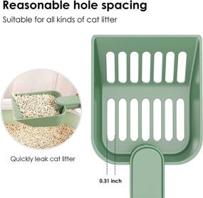 img 1 attached to 🐱 Meren Cat Litter Scooper: Convenient Holder, Deep Shovel, Large Capacity, and Cute Design