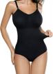 women's seamless shaping bodysuit shapewear top with firm control, wireless bra and one piece briefer - smoother body logo