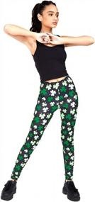 img 3 attached to Women'S Shamrock Leggings For St. Patrick'S Day - Teen Girls & Adults