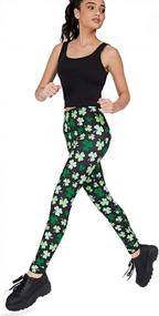img 2 attached to Women'S Shamrock Leggings For St. Patrick'S Day - Teen Girls & Adults
