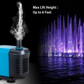 img 2 attached to Powerful And Quiet Submersible Pump For Aquarium, Pond, And Hydroponics: KEDSUM 660GPH Pump With 6Ft High Lift And 3 Nozzles