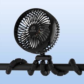 img 4 attached to Ultimate Cooling Solution: 10000mAh Portable Clip on Fan with 4 Speeds & 6 inch Size
