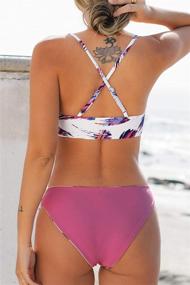 img 1 attached to CUPSHE Womens Reversible Bikini Striped Women's Clothing : Swimsuits & Cover Ups