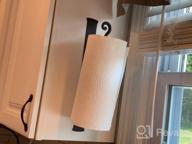 img 1 attached to Black Wrought Iron Under Cabinet Paper Towel Holder - Farmhouse Style Decor For Kitchen Or Bathroom - Space-Saving Inside Cabinet Or Under Counter Design - Ideal Under Sink Paper Towel Holder review by Jackie Quimby