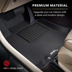 img 2 attached to 🚗 Black 3D MAXpider Kagu Custom Fit Floor Mat for 2007-2013 Acura MDX - 2nd Row