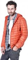 gihuo men's winter lightweight packable quilted hooded down puffer jacket coat logo