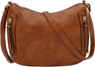 leather zipper pocket crossbody saddle women's handbags & wallets ~ crossbody bags logo