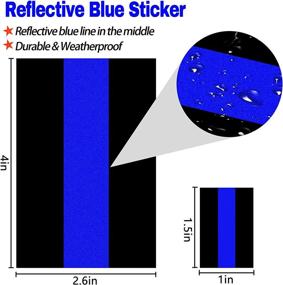 img 3 attached to 🚔 Reflective Police Thin Blue Line Bumper Decals & License Plate Vinyl Stickers Bundle - Honoring Police Law Enforcement | Cars, Trucks, Windows