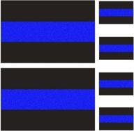 🚔 reflective police thin blue line bumper decals & license plate vinyl stickers bundle - honoring police law enforcement | cars, trucks, windows logo