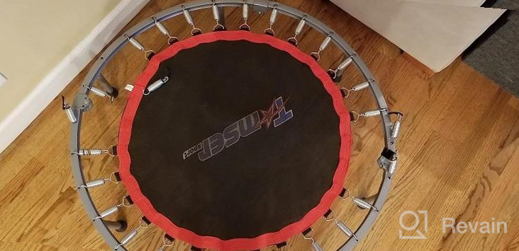 img 1 attached to 43/48" Foldable Mini Trampoline - 4 Level Height Adjustable Foam Handle Exercise Rebounder For Kids & Adults, 440Lbs Max Load | Indoor Outdoor Workout By Tomser review by Percy Haulin