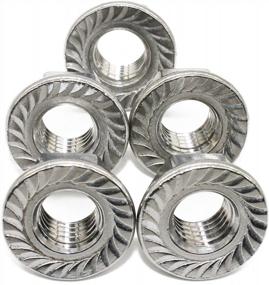 img 4 attached to 5 PCS 1/2-13 Fullerkreg 18-8 Stainless Steel Serrated Flange Nuts