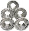 5 pcs 1/2-13 fullerkreg 18-8 stainless steel serrated flange nuts logo