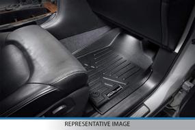 img 2 attached to 🚗 Enhance Your Toyota Tacoma's Style and Protection with MAXLINER Custom Fit Floor Mats - 2 Row Liner Set in Sleek Black (2018-2022 Access/Extended Cab)