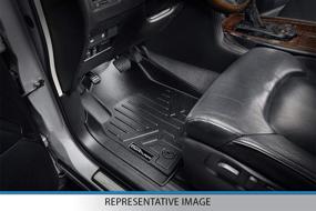 img 3 attached to 🚗 Enhance Your Toyota Tacoma's Style and Protection with MAXLINER Custom Fit Floor Mats - 2 Row Liner Set in Sleek Black (2018-2022 Access/Extended Cab)