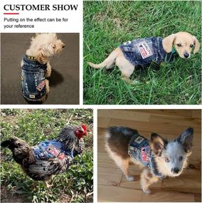 img 1 attached to 🐶 Stylish Small/Medium Dog Jeans Jacket: Cool Blue Denim Coat Perfect for Puppy Fashion - Vintage Washed Clothes with Classic Hoodies and Lapel Vests - SILD Pet Clothes