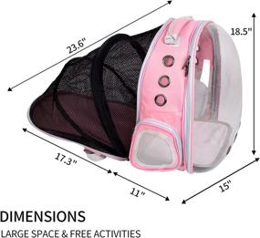 img 1 attached to 🐱 Cat Backpack Carrier Bubble Expandable Foldable Breathable Pet Carrier: Ideal for Large Cats, Hiking, Traveling, Camping - Up to 22 Lbs