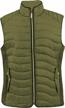 water-resistant quilted puffer vest for women - lightweight and packable down alternative padding by tanbridge logo