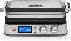 img 4 attached to DeLonghi America Stainless Steel Livenza All Day Contact Grill and BBQ Combo - CGH1020D