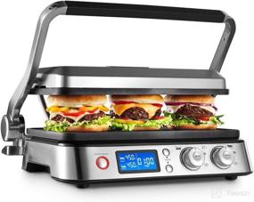 img 2 attached to DeLonghi America Stainless Steel Livenza All Day Contact Grill and BBQ Combo - CGH1020D