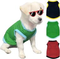 3 pack dog cooling vest shirts - puppy clothes - blank clothing, summer apparel outfits - breathable lightweight t-shirts for small medium large dogs and cats (size m) logo