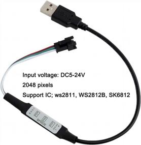 img 3 attached to Простое управление: 2 шт. USB-пульт дистанционного управления для светодиодных лент WS2812B, WS2811, SK6812