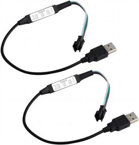 img 4 attached to Простое управление: 2 шт. USB-пульт дистанционного управления для светодиодных лент WS2812B, WS2811, SK6812