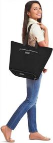 img 2 attached to Black Biaggi Zipsak Micro-Fold Shopper - 16-Inch Tote - Featured On Shark Tank
