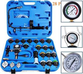 img 4 attached to 🔧 Lucky Seven Universal Radiator Pressure Tester Kit - 28 Pcs Vacuum Type Tool Set with Carrying Case