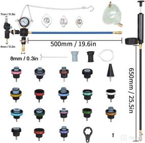 img 2 attached to 🔧 Lucky Seven Universal Radiator Pressure Tester Kit - 28 Pcs Vacuum Type Tool Set with Carrying Case