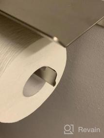 img 7 attached to AmeriLuck Stainless Steel Toilet Paper Holder For Mega Roll: Cell Phone Shelf & Brushed Nickel Finish