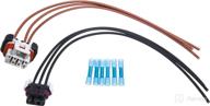 apdty 133922 headlight and turn signal wiring harness pigtail connector kit for 2005-2014 freightliner columbia (front left/right) - replaces 224396007 logo