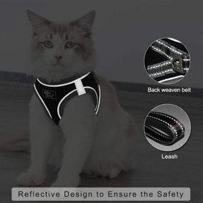 img 1 attached to Pink XS Dog And Cat Harness With Leash - Escape Proof, Reflective, And Comfortable Fit For Small To Medium Pets