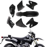 🏍️ jfg racing drz400 plastic kit - enhance your motorcycle's appeal with drz400 plastics - perfect for drz400sm, drz400s, drz400e supermoto - black логотип