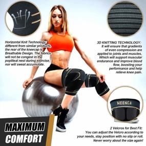img 2 attached to NEENCA 2-Pack Knee Braces With Strap For Enhanced Support And Pain Relief During Workouts And Injury Recovery