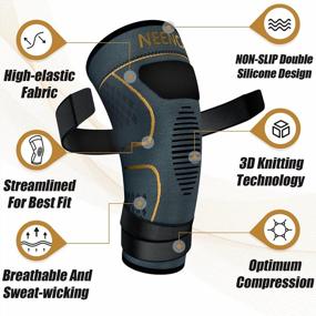 img 3 attached to NEENCA 2-Pack Knee Braces With Strap For Enhanced Support And Pain Relief During Workouts And Injury Recovery