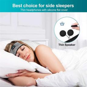 img 2 attached to 🎧 Bluetooth Sleep Headband with Wireless Music, Ultra-Thin HD Stereo Speakers – Perfect for Side Sleepers, Insomnia, Workout, Jogging, Yoga
