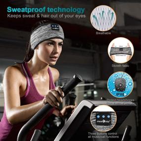 img 1 attached to 🎧 Bluetooth Sleep Headband with Wireless Music, Ultra-Thin HD Stereo Speakers – Perfect for Side Sleepers, Insomnia, Workout, Jogging, Yoga