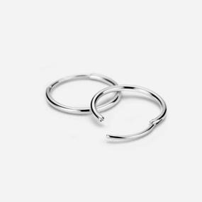 img 1 attached to Women'S 316L Surgical Steel Endless Hoop Earrings With 16G Tube In Silver, Gold, Rose Gold Or Black - Available In 8Mm, 10Mm, And 12Mm Sizes