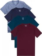 4 pack men's cotton blend t-shirts: everyday comfort and style логотип