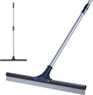 🧼 dsv professional floor scrubber squeegee with 30" solid natural silicone rubber blade - 51" long steel pole - ideal for washing & drying shower glass, garage doors, windshields, and windows logo