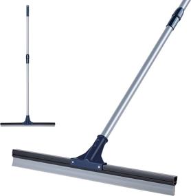 img 4 attached to 🧼 DSV Professional Floor Scrubber Squeegee with 30" Solid Natural Silicone Rubber Blade - 51" Long Steel Pole - Ideal for Washing & Drying Shower Glass, Garage Doors, Windshields, and Windows