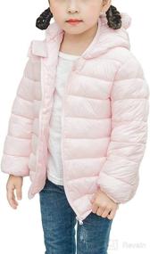 img 1 attached to 🧥 Warm Light Puffer Down Jacket with Hoods for Baby Boys and Girls - Winter Coat Outwear