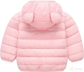 img 3 attached to 🧥 Warm Light Puffer Down Jacket with Hoods for Baby Boys and Girls - Winter Coat Outwear