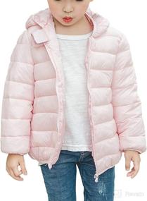 img 2 attached to 🧥 Warm Light Puffer Down Jacket with Hoods for Baby Boys and Girls - Winter Coat Outwear