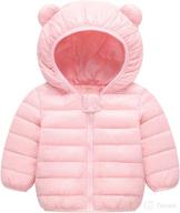 🧥 warm light puffer down jacket with hoods for baby boys and girls - winter coat outwear logo