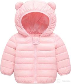 img 4 attached to 🧥 Warm Light Puffer Down Jacket with Hoods for Baby Boys and Girls - Winter Coat Outwear