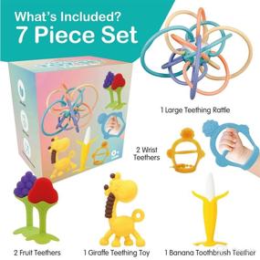 img 3 attached to Teething Toys for Babies 0-12 Months: 7-Piece Set for Baby Teething Relief