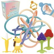 teething toys for babies 0-12 months: 7-piece set for baby teething relief logo